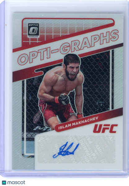 Islam Makhachev - 2022 Panini Donruss Optic UFC Holo Opti-Graphs Auto
