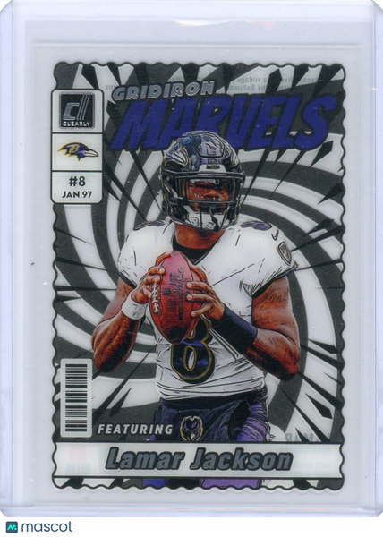 Lamar Jackson - 2023 Panini Clearly Donruss Gridiron Marvels CASE HIT