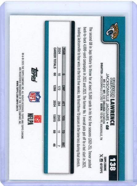 Trevor Lawrence - 2025 Topps Chrome Team Camo SSP