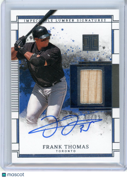 Frank Thomas - 2025 Panini Impeccable Baseball  Lumber Signatures 40/99