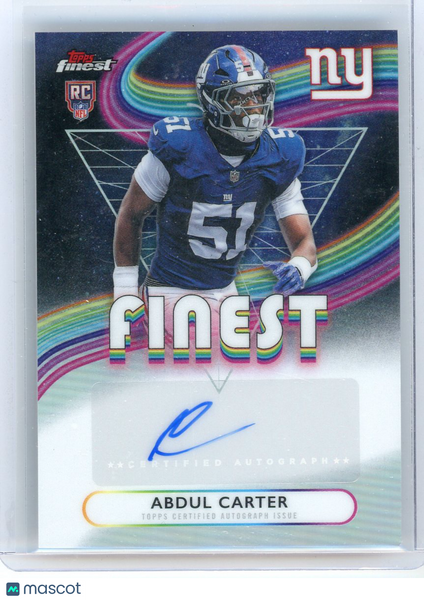 Abdul Carter - 2025 Topps Finest Refractor RC