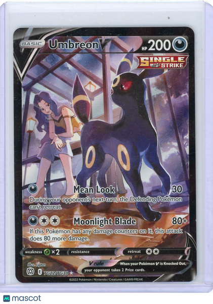 2022 Brilliant Stars Umbreon V Holo Rare CSR #TG22/TG30