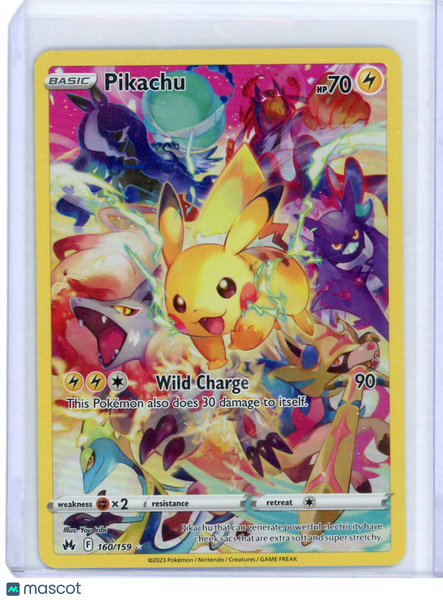 2023 Crown Zenith Pikachu Holo Secret Rare SR #160/159