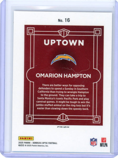 Omarion Hampton - 2025 Panini Donruss Optic Uptown Rookie