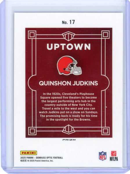 Quinshon Judkins - 2025 Panini Donruss Optic Prizm Uptown RC