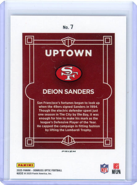 Deion Sanders - 2025 Panini Donruss Optic Uptown