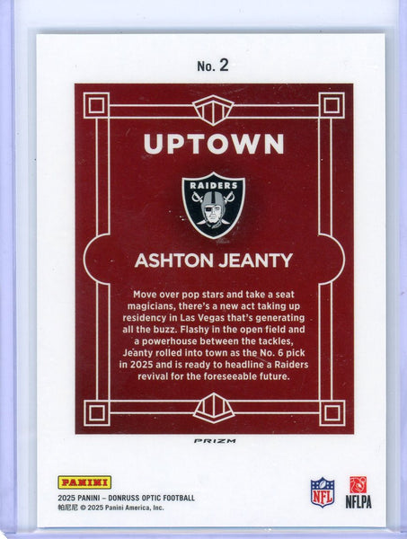 Ashton Jeanty - 2025 Panini Donruss Optic Uptown Rookie