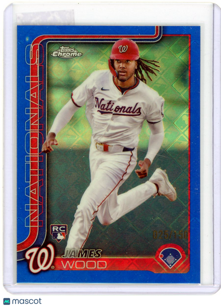 James Wood - 2025 Topps Chrome Blue Logo Refractor RC 025/150