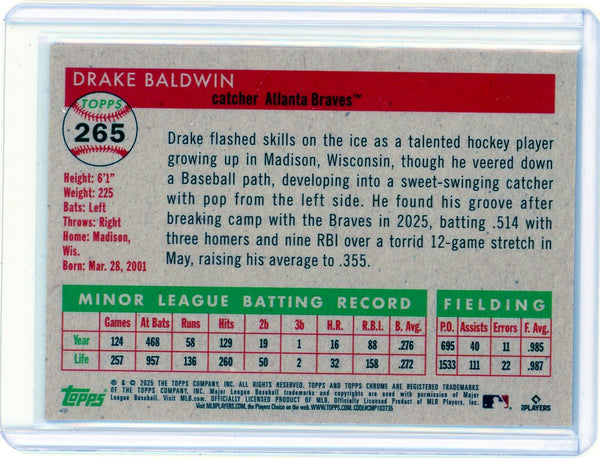 Drake Baldwin - 2025 Topps Chrome Platinum Red Lava Refractor RC 3/5