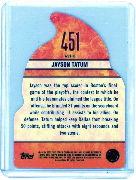 Jayson Tatum - 2024-25 Topps Chrome Basketball Case Hit 451 Die-Cut #8