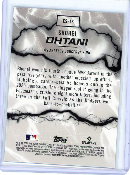 Shohei Ohtani - 2026 Bowman Chrome Electric Sluggers Pink Mojo 009/199 ES-18
