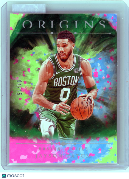 Jayson Tatum - 2024 Panini Origins Basketball Pink Neon 04/15 #37