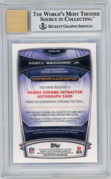 Odell Beckham Jr. - 2014 Bowman Chrome Rookie Autographs Blue Refractors BGS 9