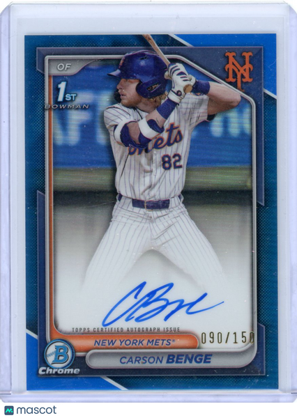 Carson Benge - 2024 Topps Bowman Chrome Blue Refractor 090/150 1st Bowman