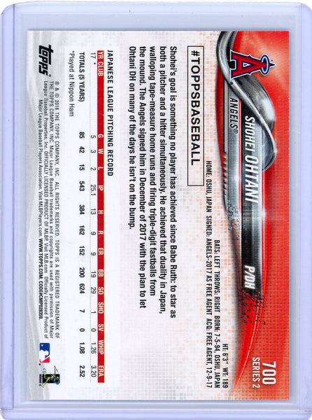 Shohei Ohtani - 2018 Topps Series 2 RC