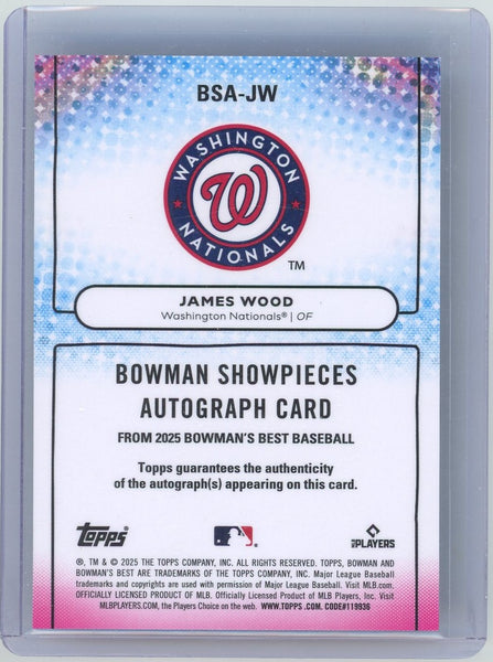 James Wood - 2025 Topps Bowman's Best Showpieces 15/99 RC