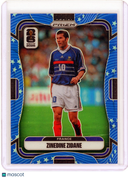 Zinedine Zidane - 2026 Panini Prizm FIFA World Cup Blue Stars Old Glory 51/94