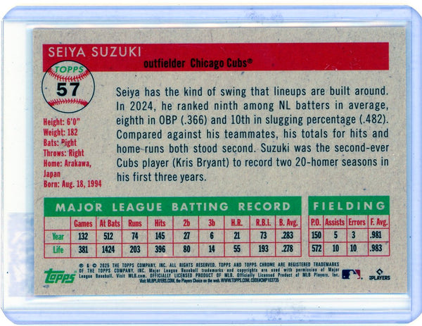Seiya Suzuki - 2025 Topps Chrome Red Lava Refractor 1/5
