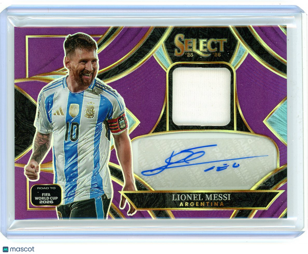 Lionel Messi - 2026 Panini Select FIFA World Cup Purple Patch Auto 25/99