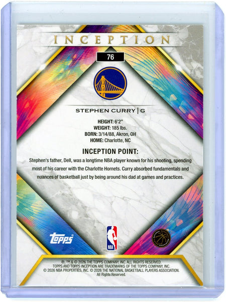Stephen Curry - 2025-26 Topps Inception Gold 06/10 #76