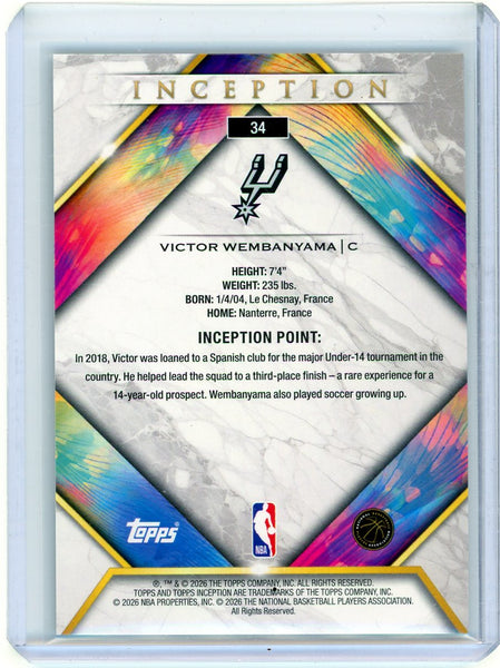 Victor Wembanyama - 2026 Topps Inception 43/50 #34