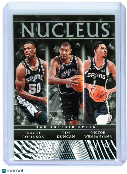 Victor Wembanyama/Duncan/Robinson- 2024-25 Panini Origins Nucleus Zebra 6/15 #22