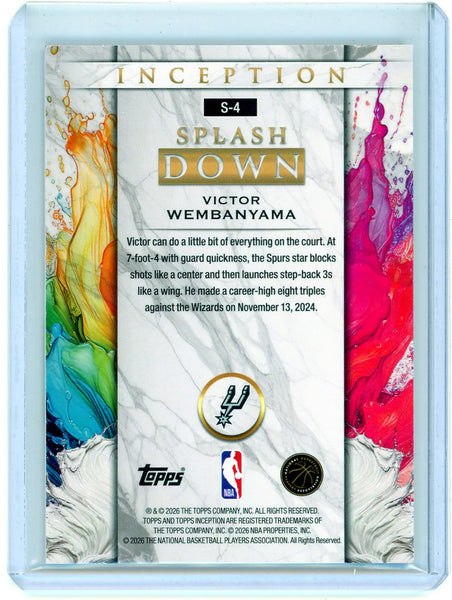 Victor Wembanyama - 2025-26 Topps Inception Splashdown Case Hit SP S-4