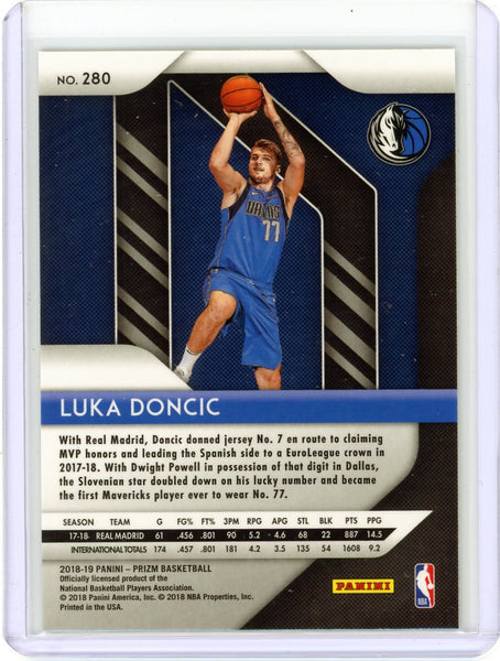 Luka Doncic - 2018 Panini Prizm Basketball Rookie Card #280 RC