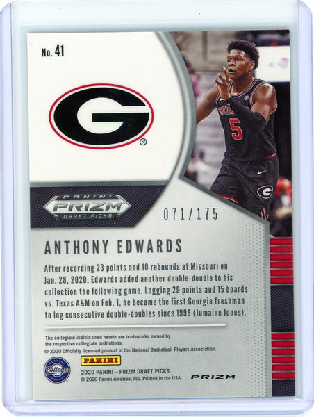 Anthony Edwards - 2020 Panini Prizm Draft Blue Disco Circles Rookie 071/175