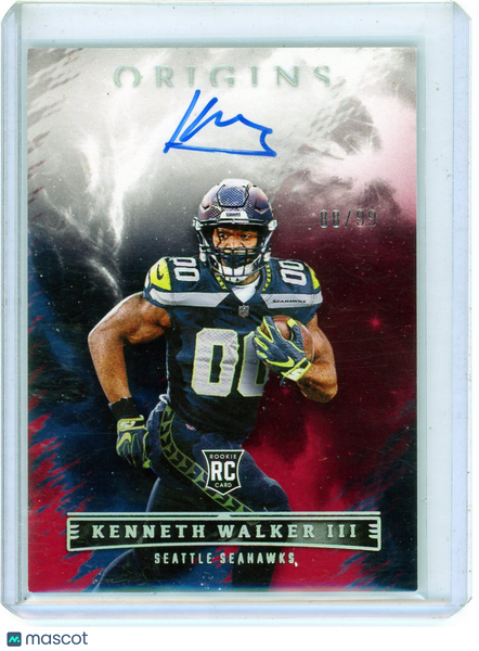 Kenneth Walker III - 2022 Panini Origins Football Rookie Auto RC 88/99 RAU-KWA