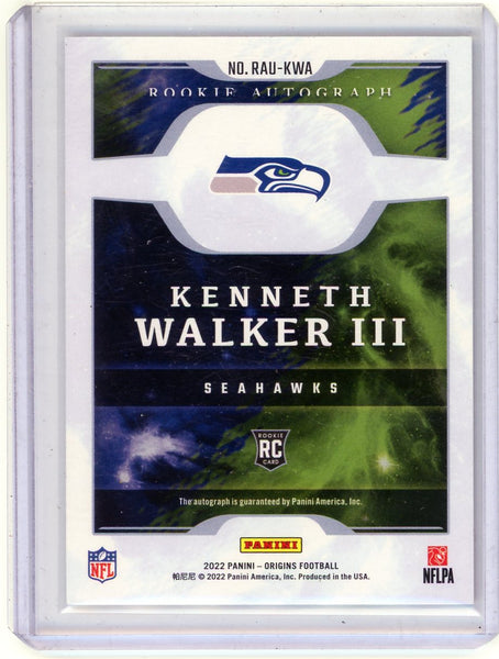 Kenneth Walker III - 2022 Panini Origins Football Rookie Auto RC 88/99 RAU-KWA