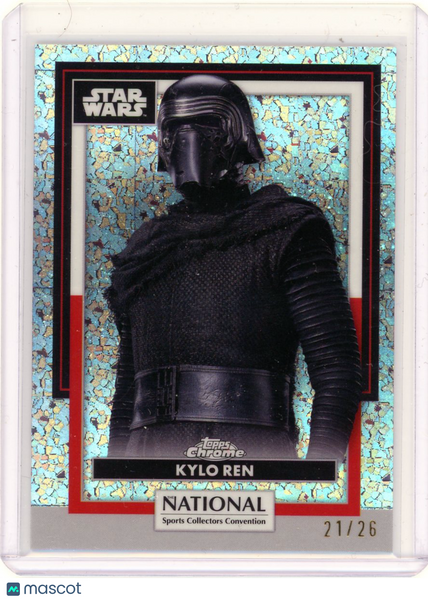 Kylo Ren 2026 Topps Chrome Star Wars NSCC 21/26 Annual Refractor SW-28
