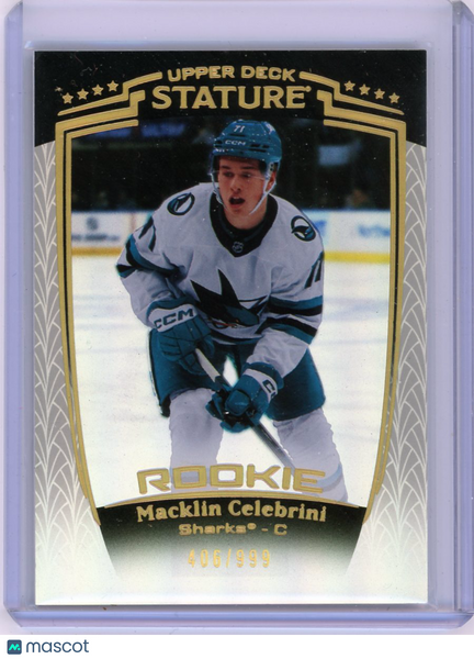 Macklin Celebrini - 2025 Upper Deck Stature Rookie 406/999