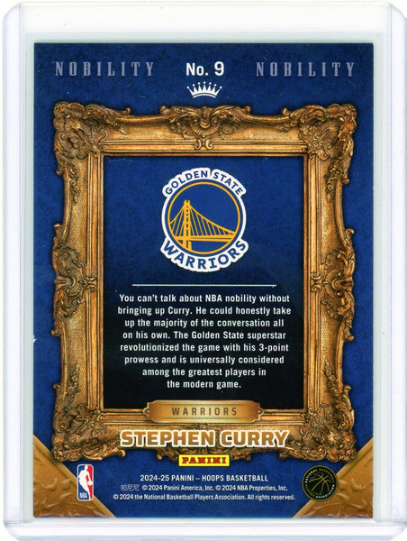 Stephen Curry - 2024-25 Panini NBA Hoops Nobility Artist Proof Gold 02/10 #9