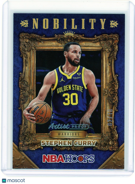 Stephen Curry - 2024-25 Panini NBA Hoops Nobility Artist Proof Gold 02/10 #9