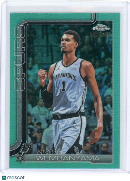 Victor Wembanyama - 2025 Topps Chrome Aqua Refractor /199 #22