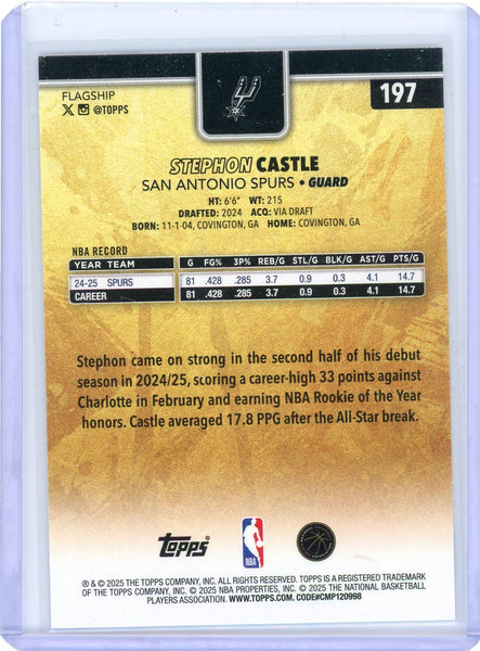 Stephon Castle - 2025 Topps Flagship Golden Mirror SSP Variation