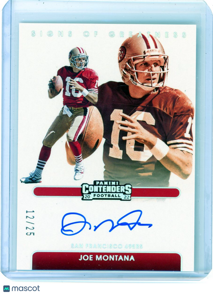 Joe Montana - 2023 Panini Contenders Football Signs of Greatness Auto 12/25
