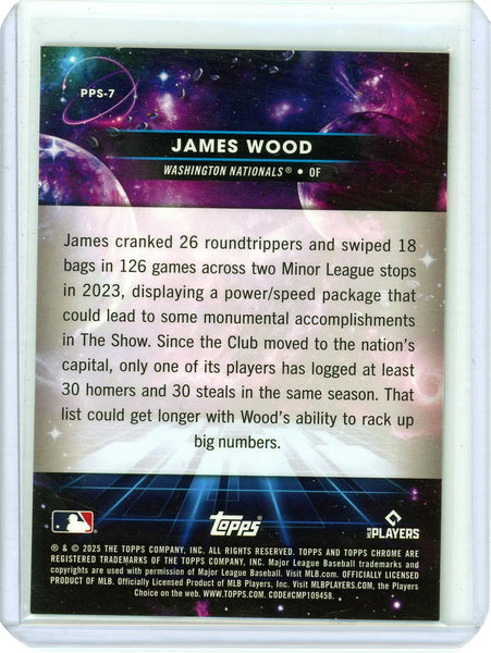 James Wood - 2025 Topps Chrome Planetary Pursuit Sun Rookie Case Hit PPS-7