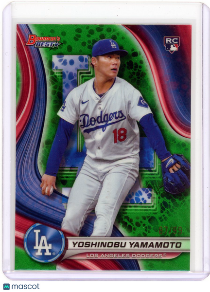 Yoshinobu Yamamoto - 2024 Bowman's Best Topps Rookie Green 87/99 #34