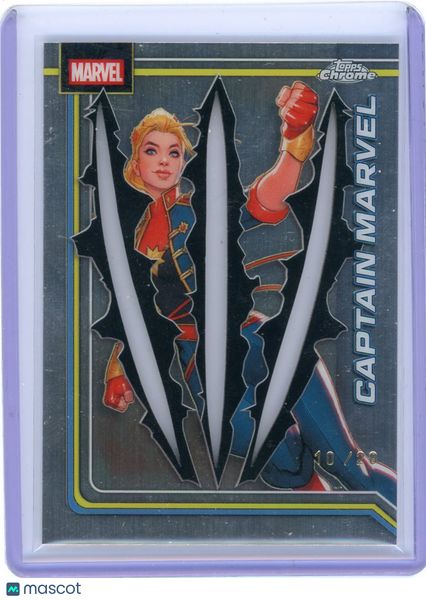Captain Marvel - 2026 Topps Chrome Marvel Woverine Clawed SSP /20