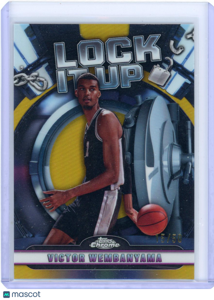 Victor Wembanyama - 2024 Topps Chrome Lock It Up Gold Refractor /50