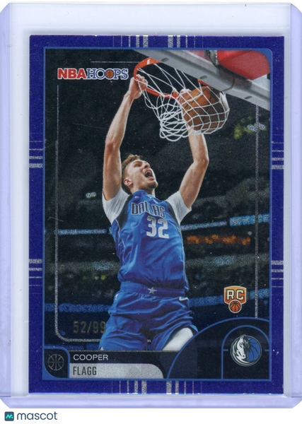 Cooper Flagg - 2025 Topps NBA Hoops Purple Foil Rookie /99 #35