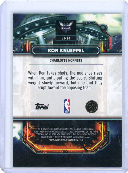 Kon Knueppel - 2025 Topps Chrome Cosmic Orange Rookie 25/25 Extraterrestrial