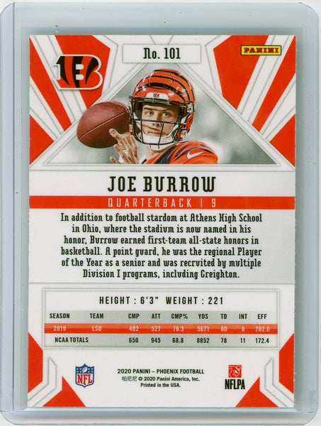 Joe Burrow - 2020 Panini Phoenix Football Rookie Card Burst Prizm #101 Bengals