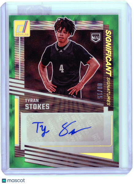 Tyran Stokes - 2025-26 Donruss Basketball Significant Signatures Green 8/15 NIL