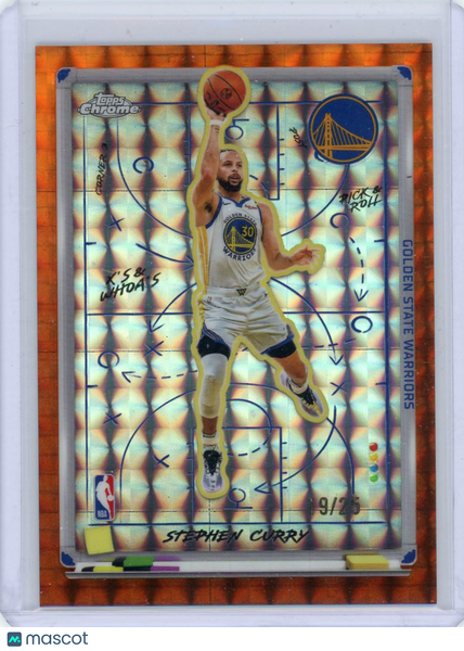Stephen Curry - 2025 Topps Chrome X's & Whoa's Orange Geometric /25