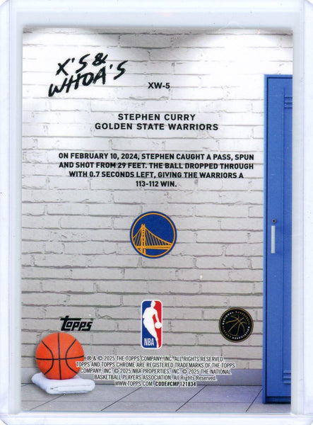 Stephen Curry - 2025 Topps Chrome X's & Whoa's Orange Geometric /25