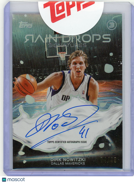 Dirk Nowitzki - 2025 Topps 3 Basketball Rain Drops Auto /49