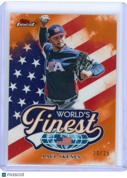 Paul Skenes - 2026 Topps Finest World's Finest Orange Refractor 20/25